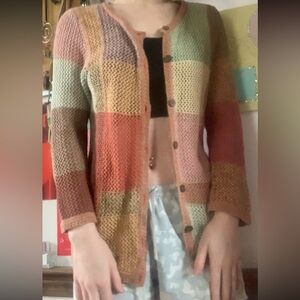 color block cardigan